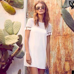 LuLus white dress with Tassel